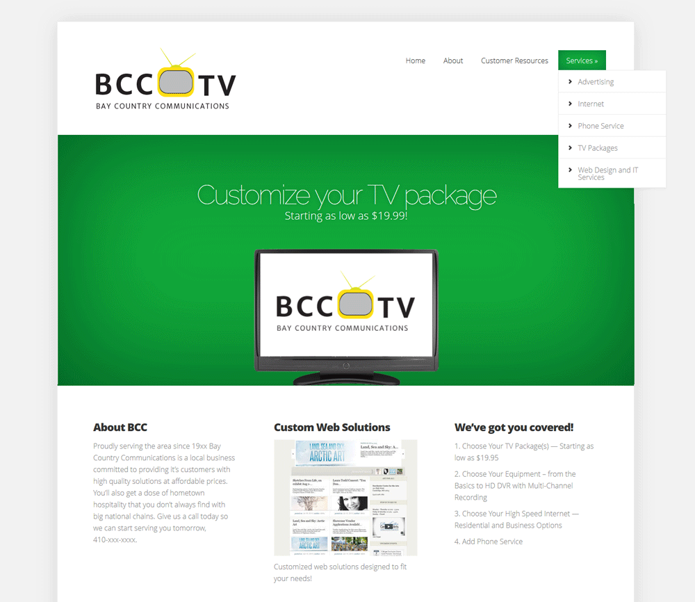 BCCTV Website Design